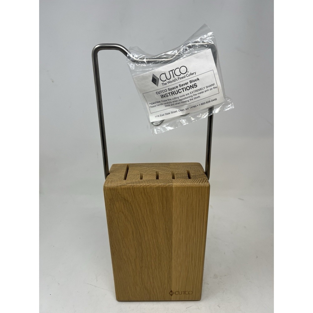 Cutco #1746 Space Saver Set Block 5-Slot Open‎ Box Oak Solid Wood USA Made